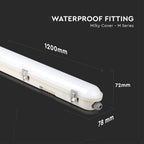 36W Lampa hermetyczna 120cm / Chip Samsung / Klosz Mleczny / Klipsy: stal nierdzewny / Barwa:4000K