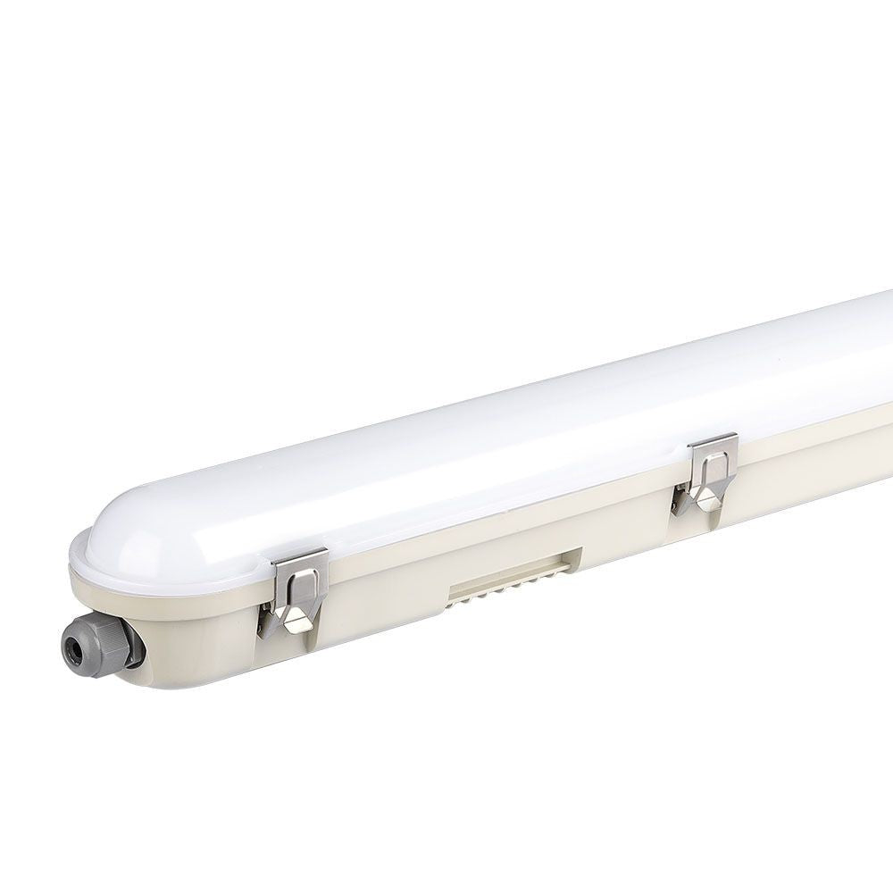 36W Lampa hermetyczna 120cm / Chip Samsung / Klosz Mleczny / Klipsy: stal nierdzewny / Barwa:4000K