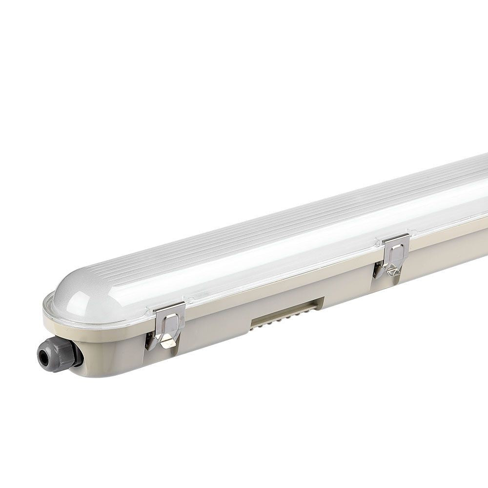 36W Lampa hermetyczna 120cm / Chip Samsung / Klosz Transparentny / Klipsy: stal nierdzewny / Barwa:6400K