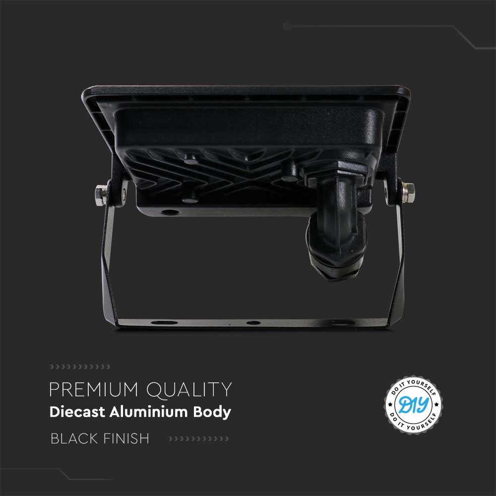 10W Naświetlacz z mufą kablową / Chip SAMSUNG / Barwa:4000K / Obudowa: Czarna
