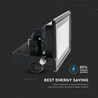 20W Naświetlacz z mufą kablową / Chip SAMSUNG / Barwa:4000K / Obudowa: Czarna
