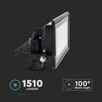 20W Naświetlacz z mufą kablową / Chip SAMSUNG / Barwa:4000K / Obudowa: Czarna