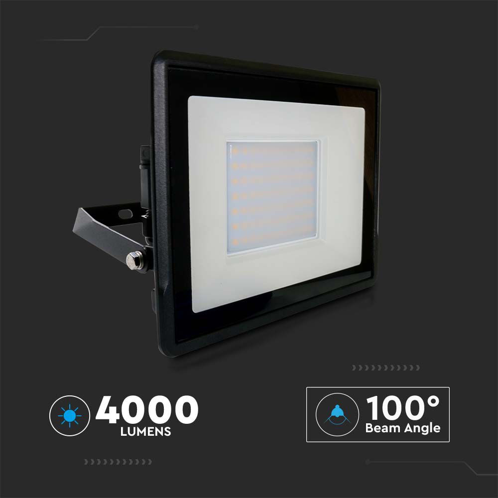 50W Naświetlacz z mufą kablową / Chip SAMSUNG / Barwa:6500K / Obudowa: Czarna