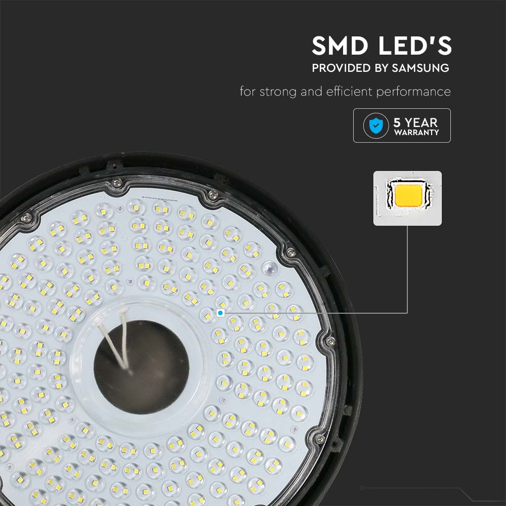 200W Oprawa Highbay LED ( Zasilacz SAMSUNG ) / Barwa:4000K/ Obudowa: Czarna / Skuteczność 115lm/W