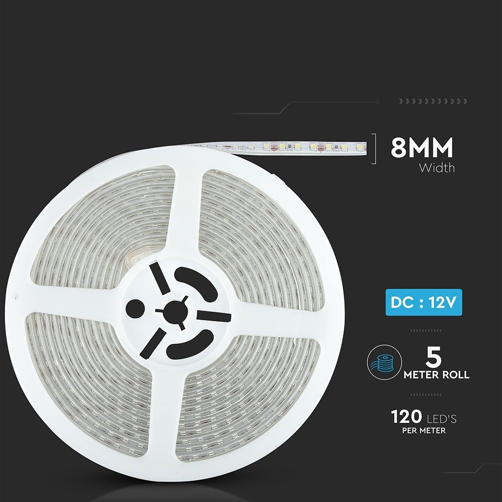 7.2W Taśma LED / Barwa:3000K / IP65 / Rolka:5m