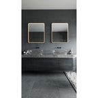 Maxlight Lustro Mirror Prostokąt - Metal + szkło - Czarny szczotkowany W0384