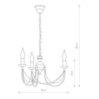 Nowodvorski Żyrandol ARES 10W only LED 50/60Hz - Stal lakierowana - Czarny patynowany złotem I 204