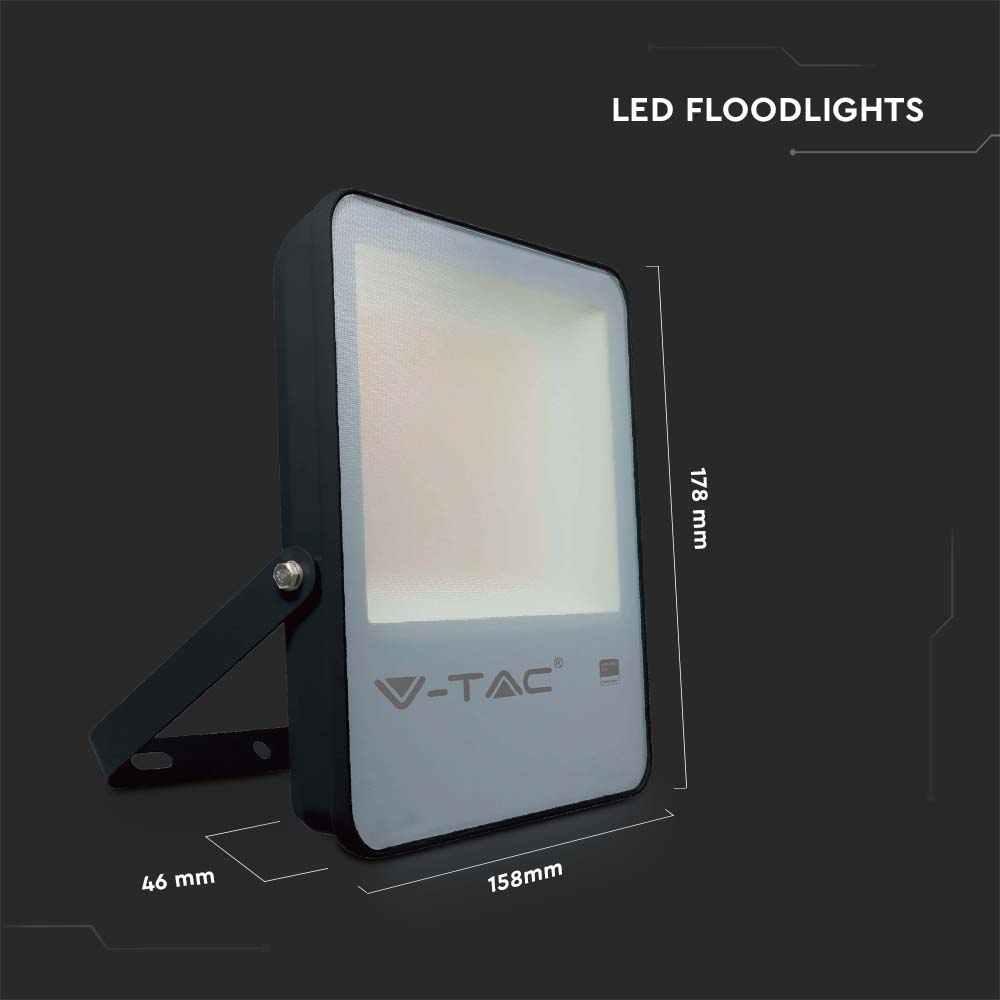 50W Naświetlacz LED SMD / Chip SAMSUNG / Barwa:4000K / Obudowa: Czarna / Skuteczność z diody 160lm/W