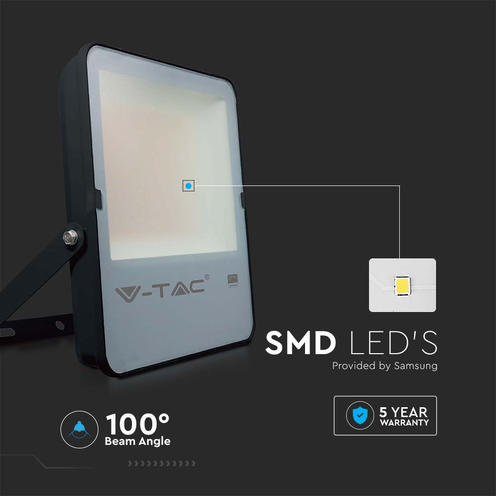 150W Naświetlacz LED SMD / Chip SAMSUNG / Barwa:4000K / Obudowa: Czarna / Skuteczność z diody 160lm/W