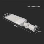 50W Lampa uliczna LED z regulowanym uchwytem / Chip SAMSUNG / Barwa:6500K / Obudowa: Szara