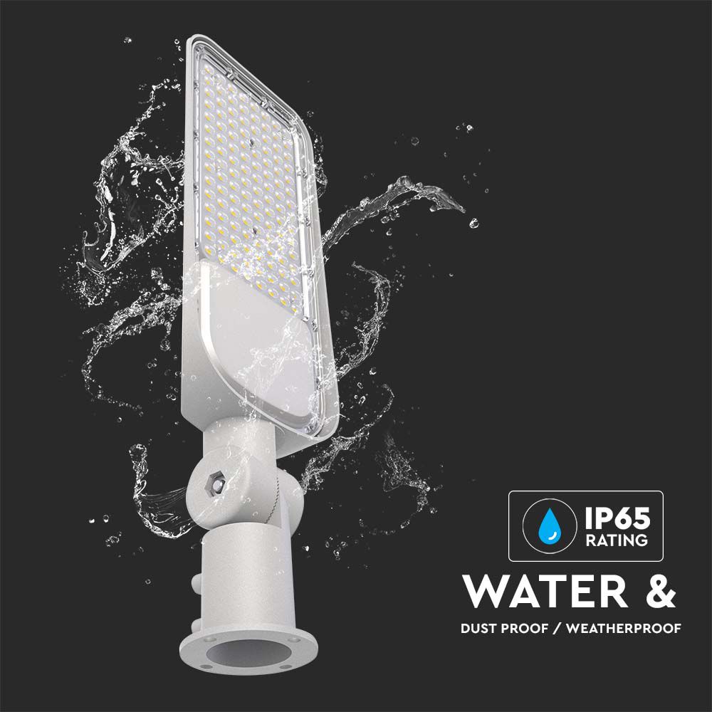 50W Lampa uliczna LED z regulowanym uchwytem / Chip SAMSUNG / Barwa:6500K / Obudowa: Szara