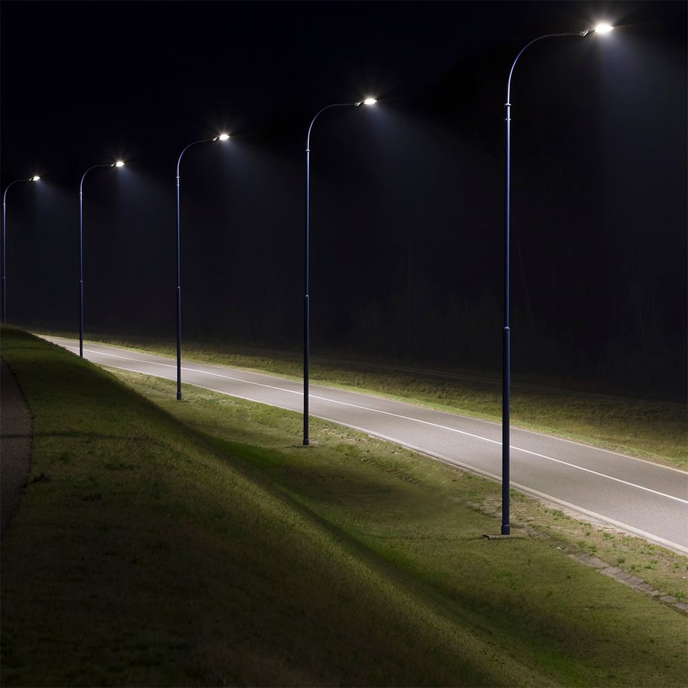 150W Lampa uliczna LED z regulowanym uchwytem / Chip SAMSUNG / Barwa:4000K / Obudowa: Szara