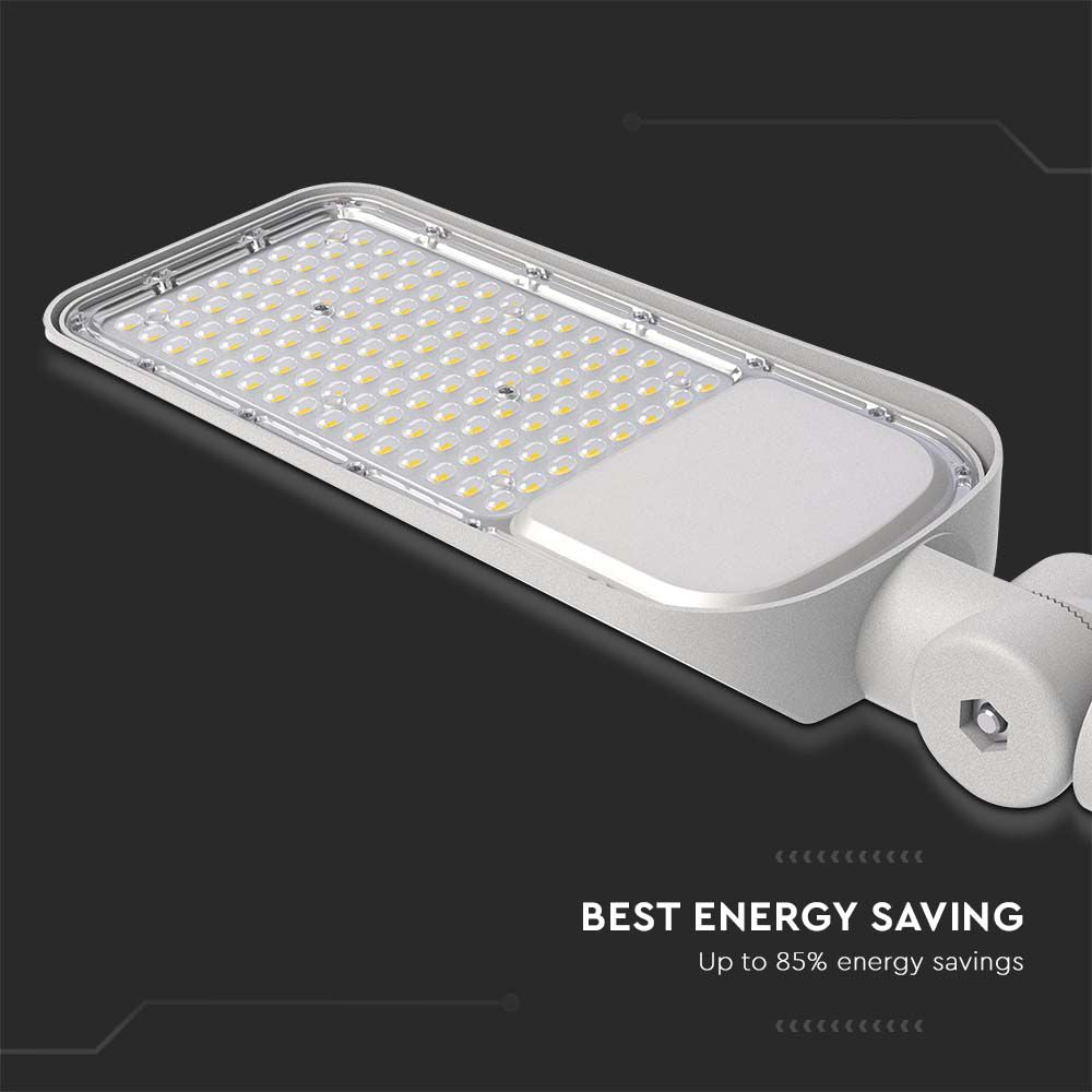 100W Lampa uliczna LED z czujnikiem i regulowanym uchwytem / Chip SAMSUNG / Barwa:6500K / Obudowa: Szara