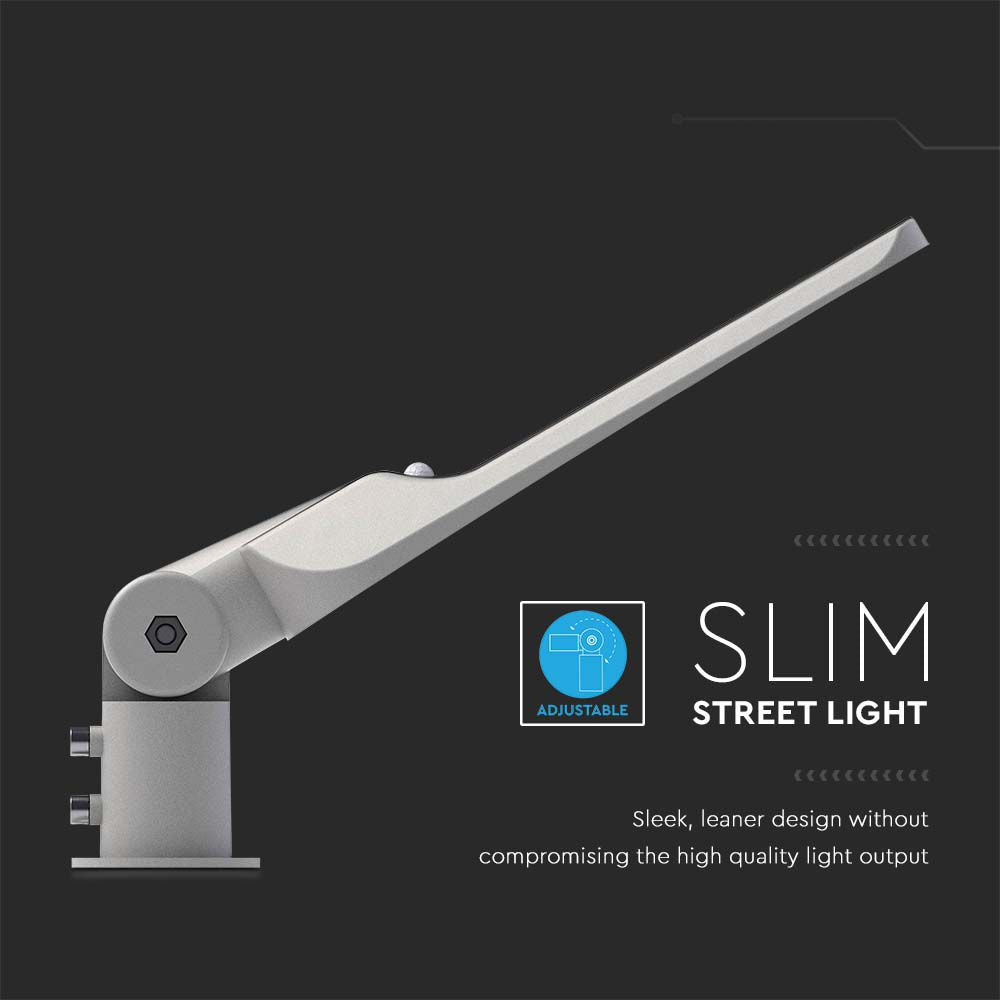 100W Lampa uliczna LED z czujnikiem i regulowanym uchwytem / Chip SAMSUNG / Barwa:6500K / Obudowa: Szara