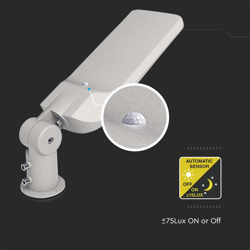 150W Lampa uliczna LED z czujnikiem i regulowanym uchwytem / Chip SAMSUNG / Barwa:4000K / Obudowa: Szara