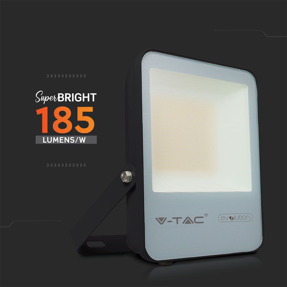30W Naświetlacz LED SMD / Barwa:6500K / Obudowa: Czarna / Skuteczność z diody 185lm/W