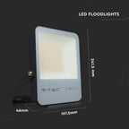 50W Naświetlacz LED SMD / Barwa:4000K / Obudowa: Czarna / Skuteczność z diody 185lm/W