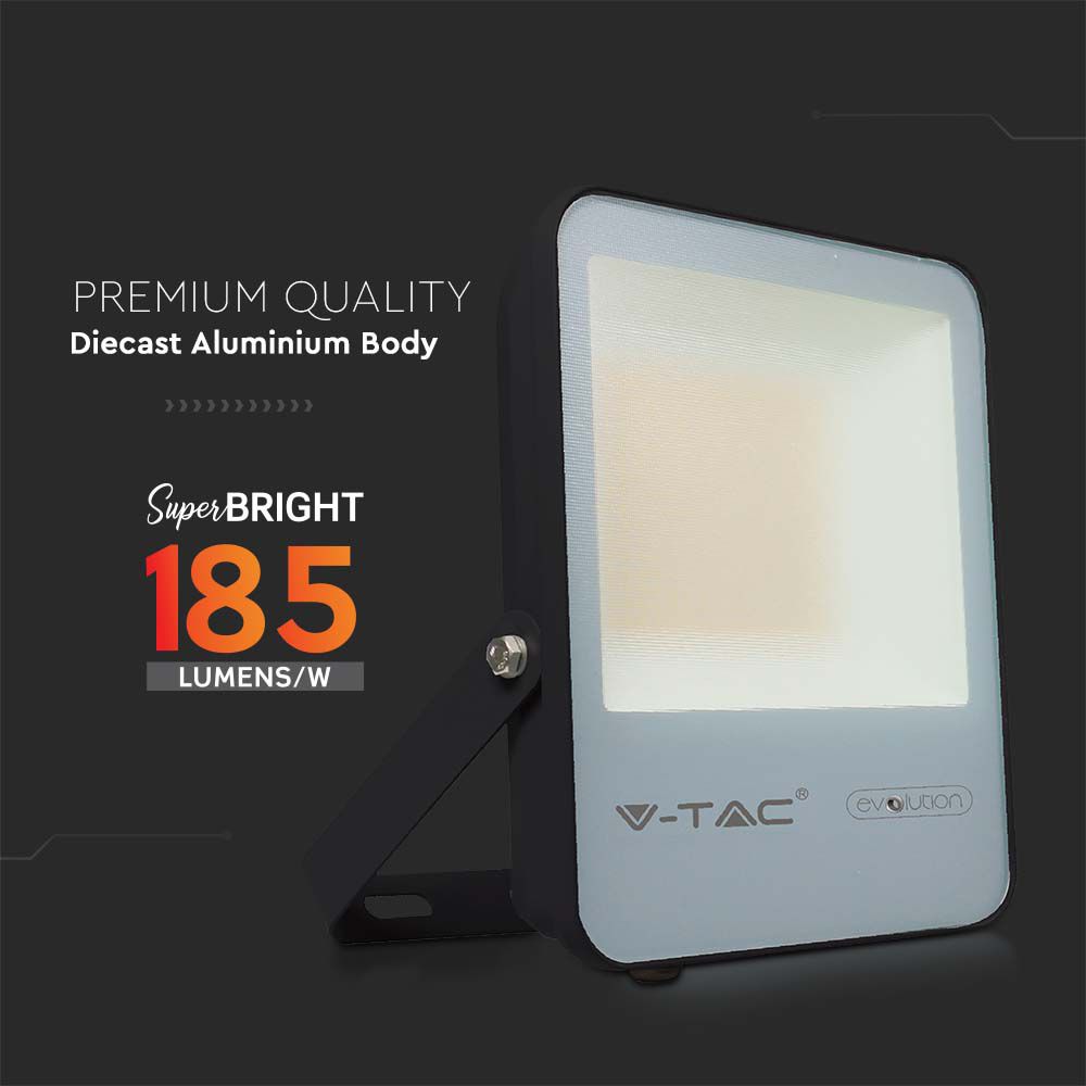 50W Naświetlacz LED SMD / Barwa:4000K / Obudowa: Czarna / Skuteczność z diody 185lm/W
