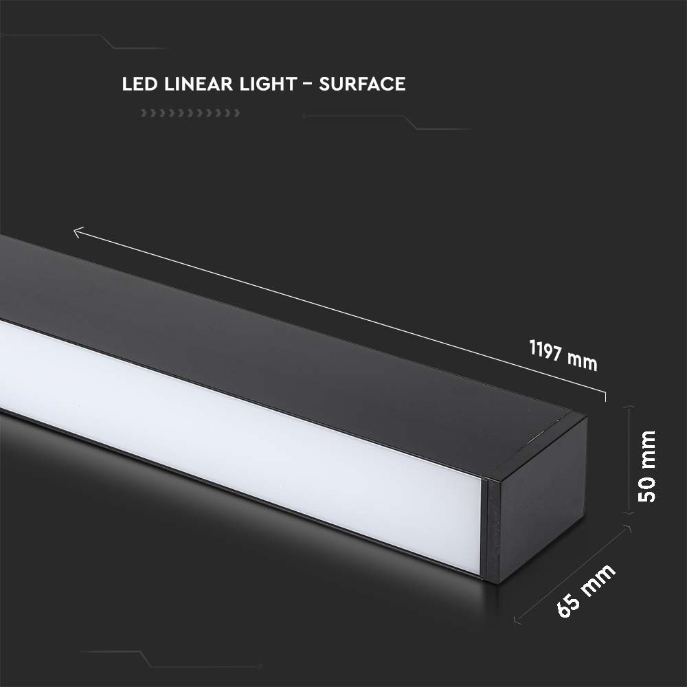 40W Lampa Biurowa / Chip SAMSUNG / Barwa:3000K / Obudowa: Czarna