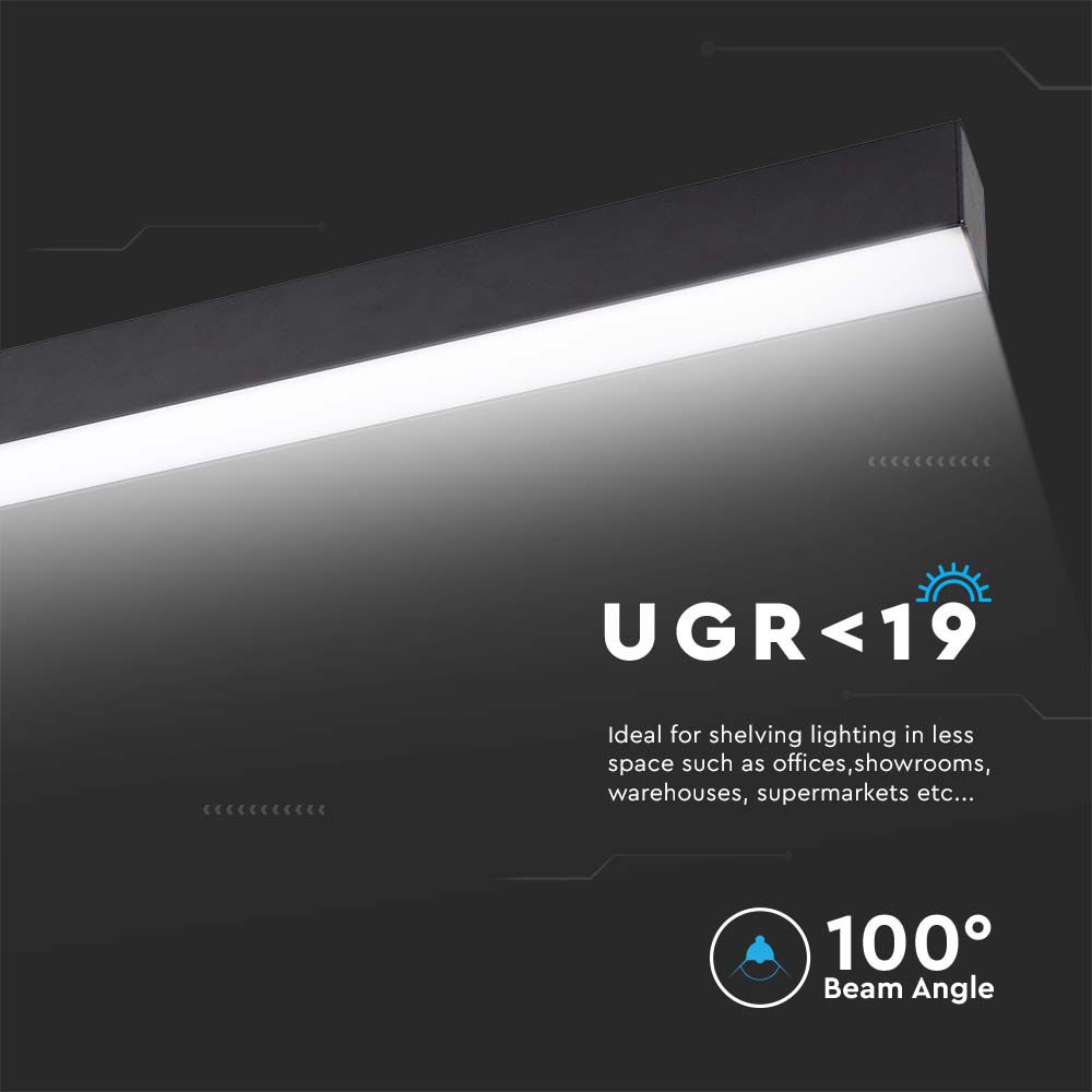 40W Lampa Biurowa / Chip SAMSUNG / Barwa:6400K / Obudowa: Czarna