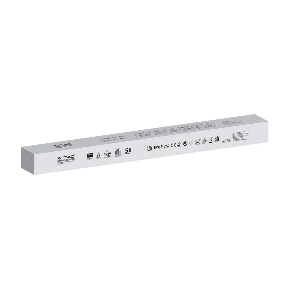 60W Lampa hermetyczna 120cm / Chip Samsung / Klosz Mleczny / Barwa:4000K / Wydajność: 120lm/w