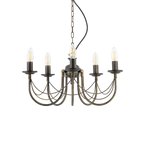 Nowodvorski Żyrandol ARES 10W only LED 50/60Hz - Stal lakierowana - Czarny patynowany złotem II 205