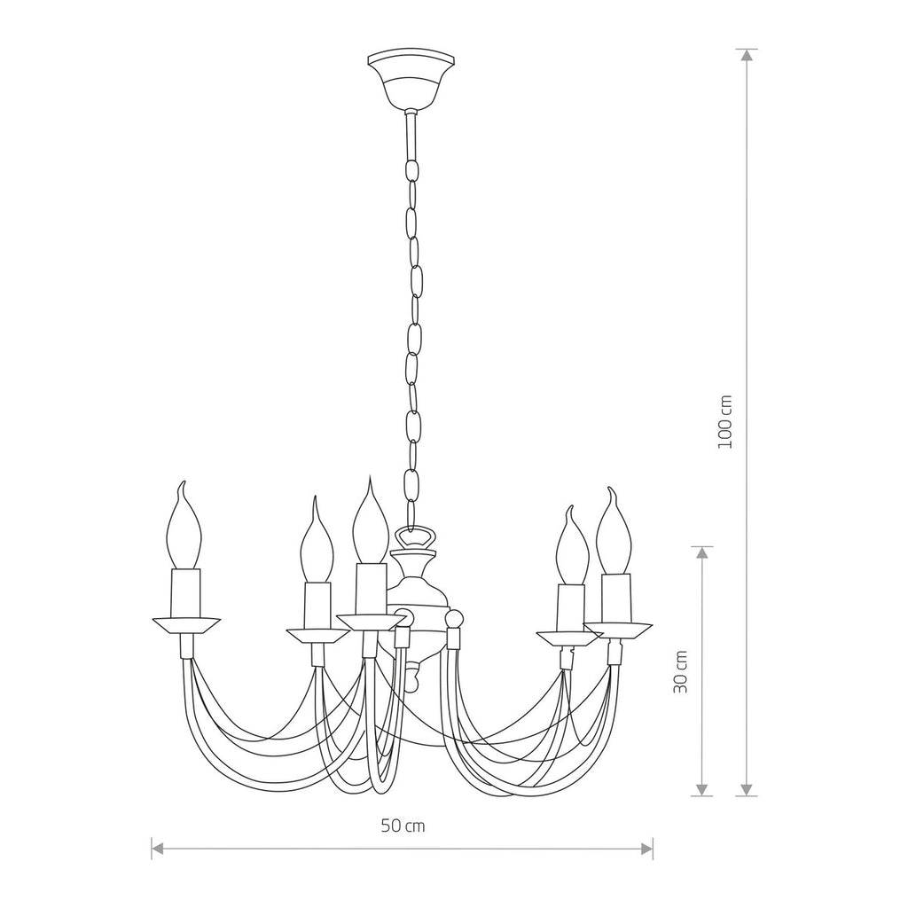 Nowodvorski Żyrandol ARES 10W only LED 50/60Hz - Stal lakierowana - Czarny patynowany złotem II 205