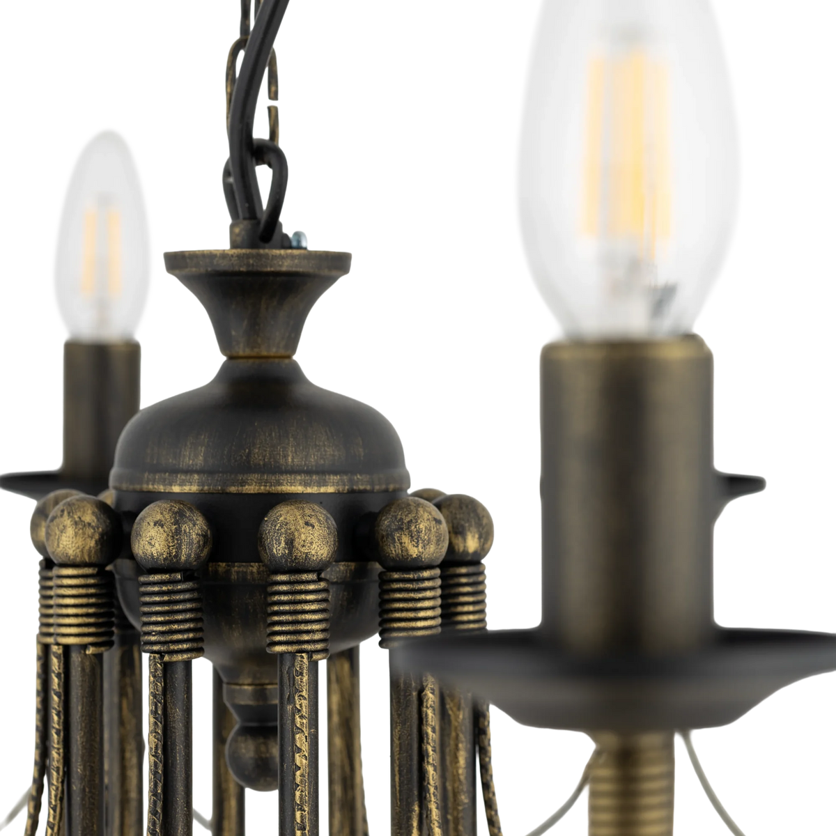 Nowodvorski Żyrandol ARES 10W only LED 50/60Hz - Stal lakierowana - Czarny patynowany złotem III 206