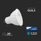 6.5W MR16 Żarówka LED / Chip SAMSUNG / Barwa:4000K / Kąt 38' / Trzonek:G5,3