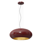 żyrandol Compo oval (dia 700) burgundy/gold 1xE27