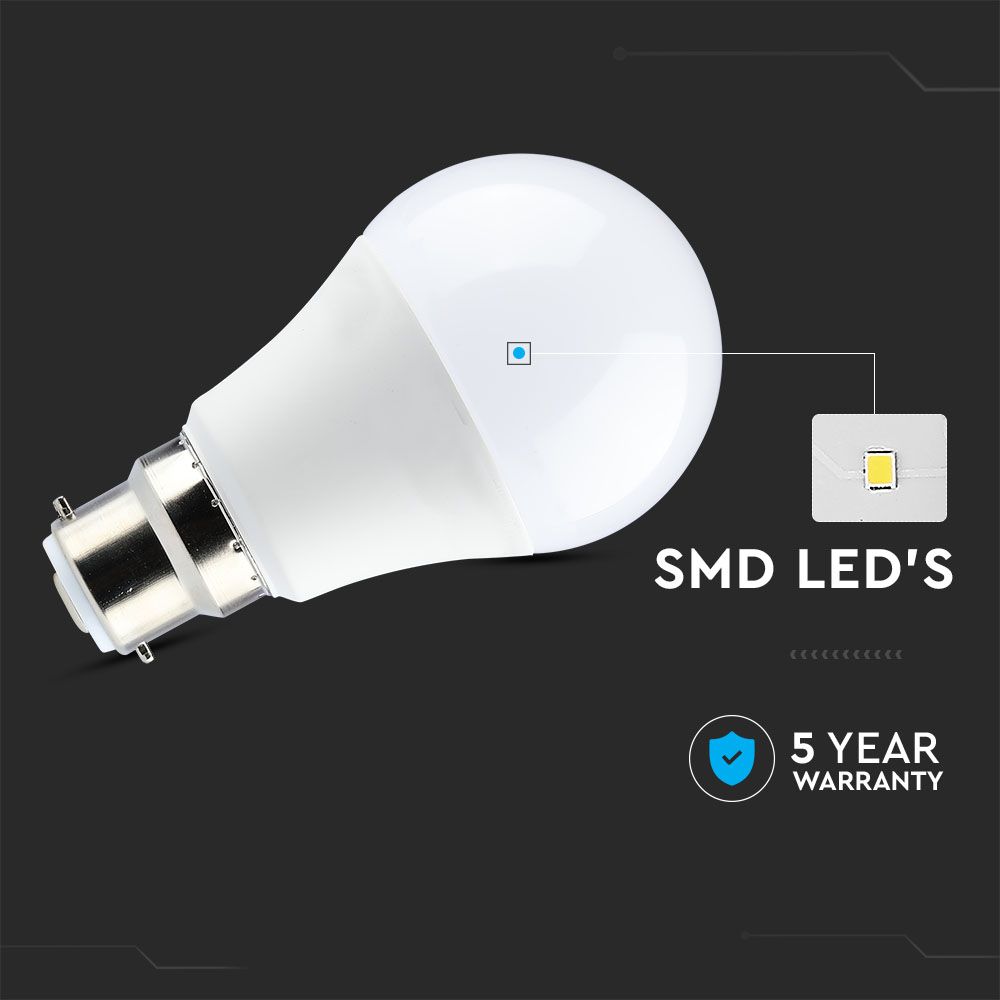 8.5W A58 Żarówka LED / Chip SAMSUNG / Barwa:3000K / Trzonek:B22