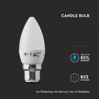 4.5W C35 Żarówka LED / Chip SAMSUNG / Barwa:3000K / Trzonek:B22