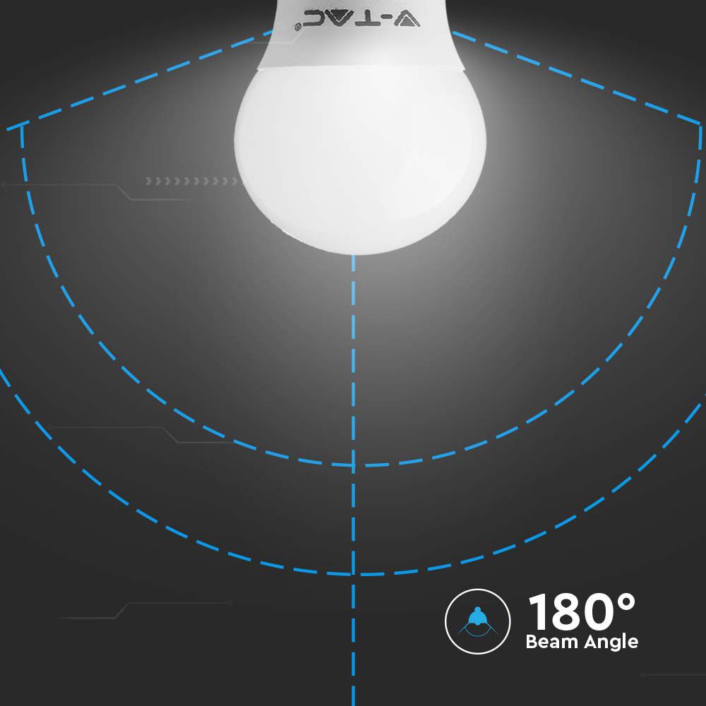 4.5W G45 Żarówka LED / Chip SAMSUNG / Barwa:3000K / Trzonek:B22