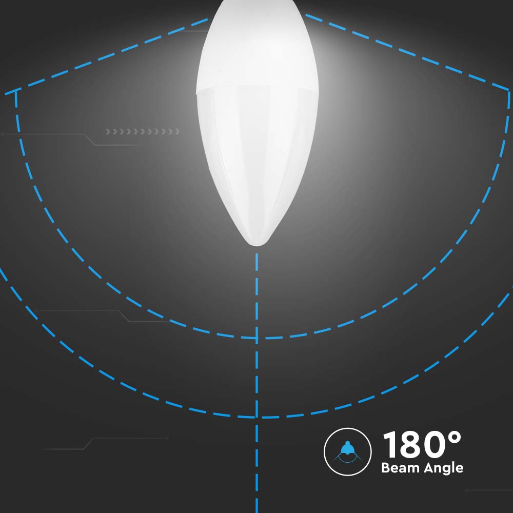 6,5W C35 Żarówka LED / Barwa:4000K / Trzonek:E14
