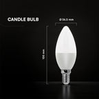 6.5W C35 Żarówka LED / Chip CREE / Barwa:4000K / Trzonek:E14 / 6 Lat gwarancji
