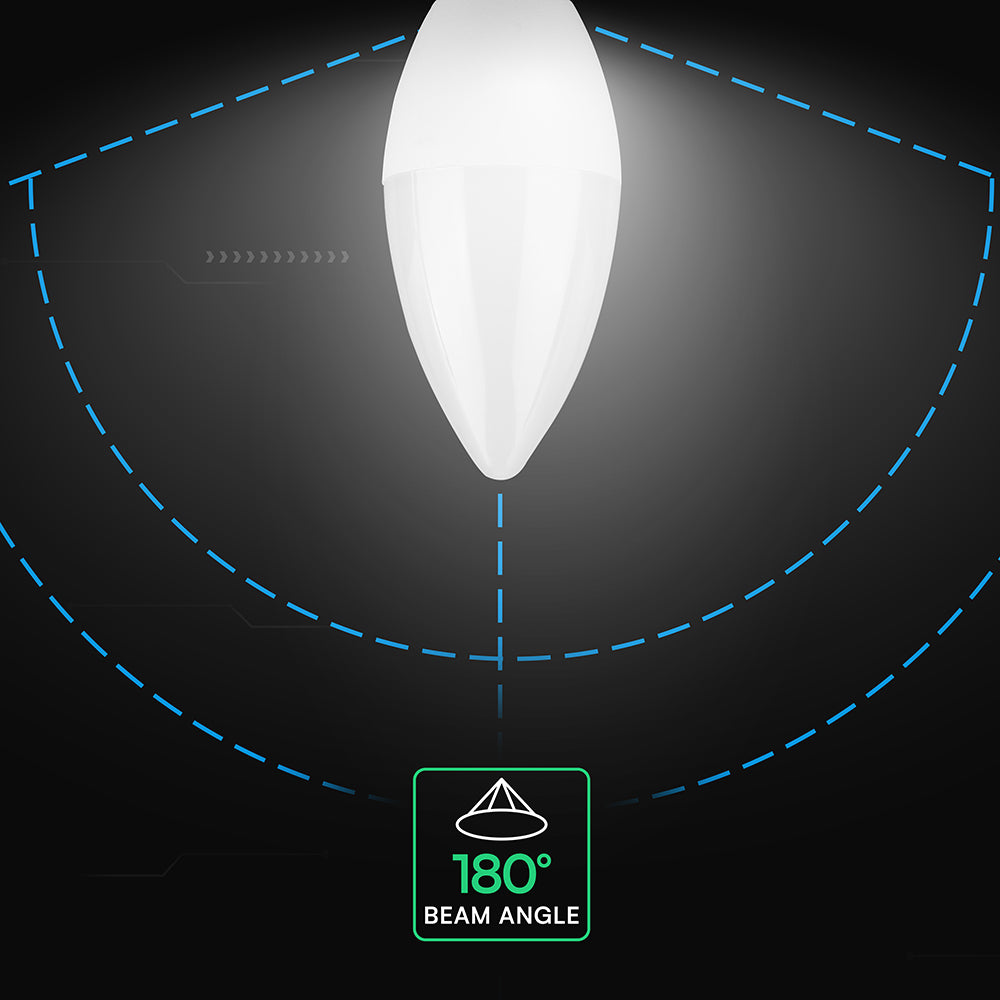 6.5W C35 Żarówka LED / Chip CREE / Barwa:4000K / Trzonek:E14 / 6 Lat gwarancji