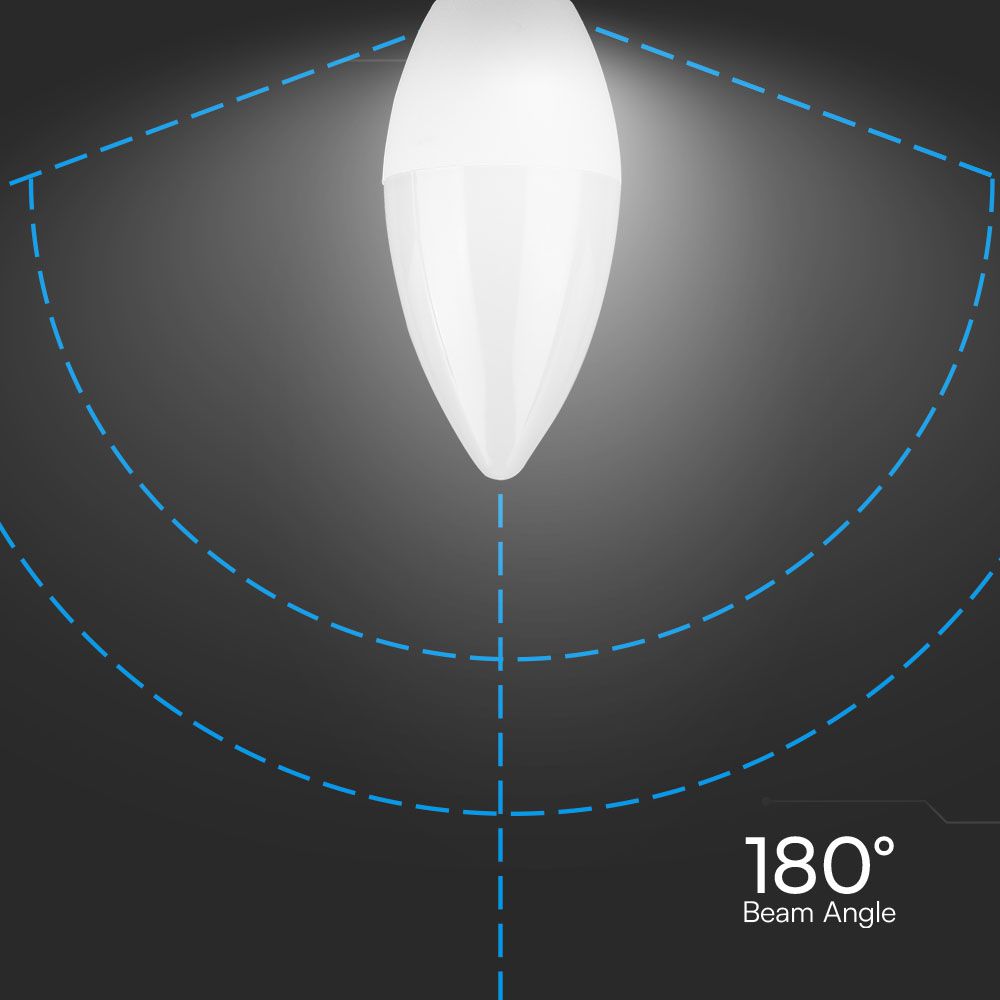 6,5W C35 Żarówka LED / Chip SAMSUNG / Barwa:6400k / Trzonek:E14