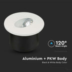 3W Oprawa Schodowa LED / Barwa:4000K / Obudowa: Biała / Okrągły