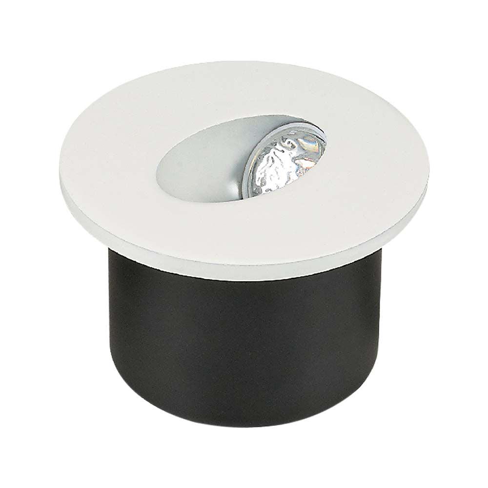 3W Oprawa Schodowa LED / Barwa:4000K / Obudowa: Biała / Okrągły