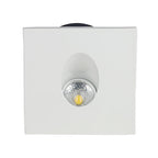 3W Oprawa Schodowa LED / Barwa:3000K / Obudowa: Biała / Kwadrat