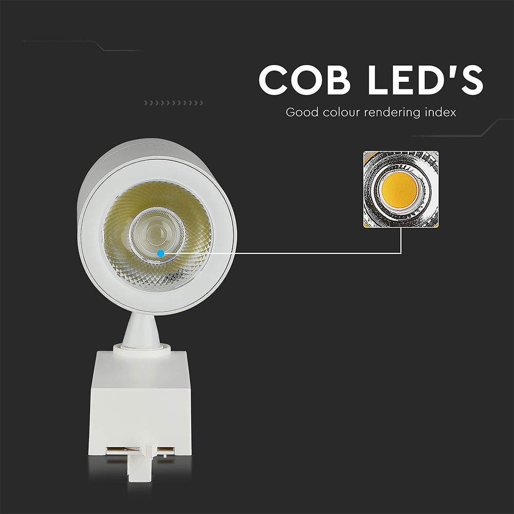 35W Lampa LED na szynoprzewód / Barwa:4200K / Obudowa: Biała