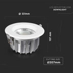 30W Oprawa wpuszczana reflektor LED / Barwa:3000K / HIGH LUMEN