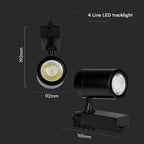 35W Lampa LED na szynoprzewód / Barwa: 6000K / Obudowa: Czarna