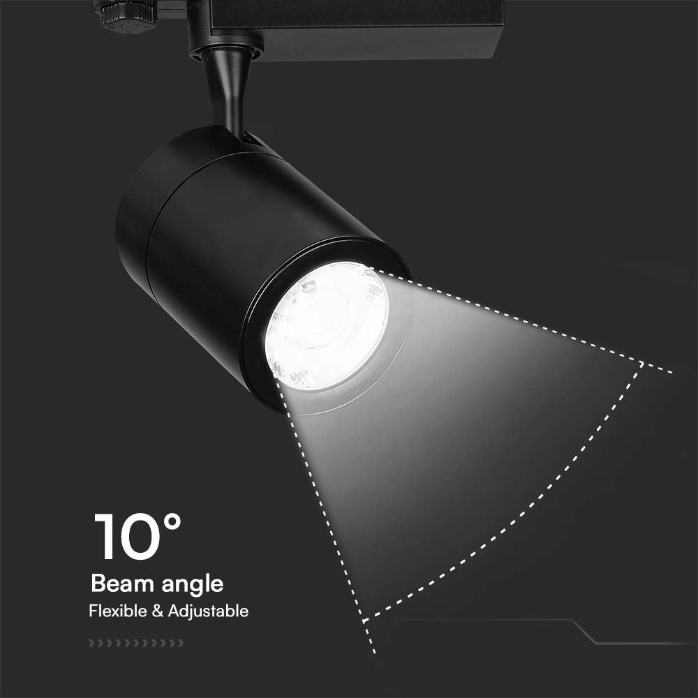 35W Lampa LED na szynoprzewód / Barwa: 6000K / Obudowa: Czarna