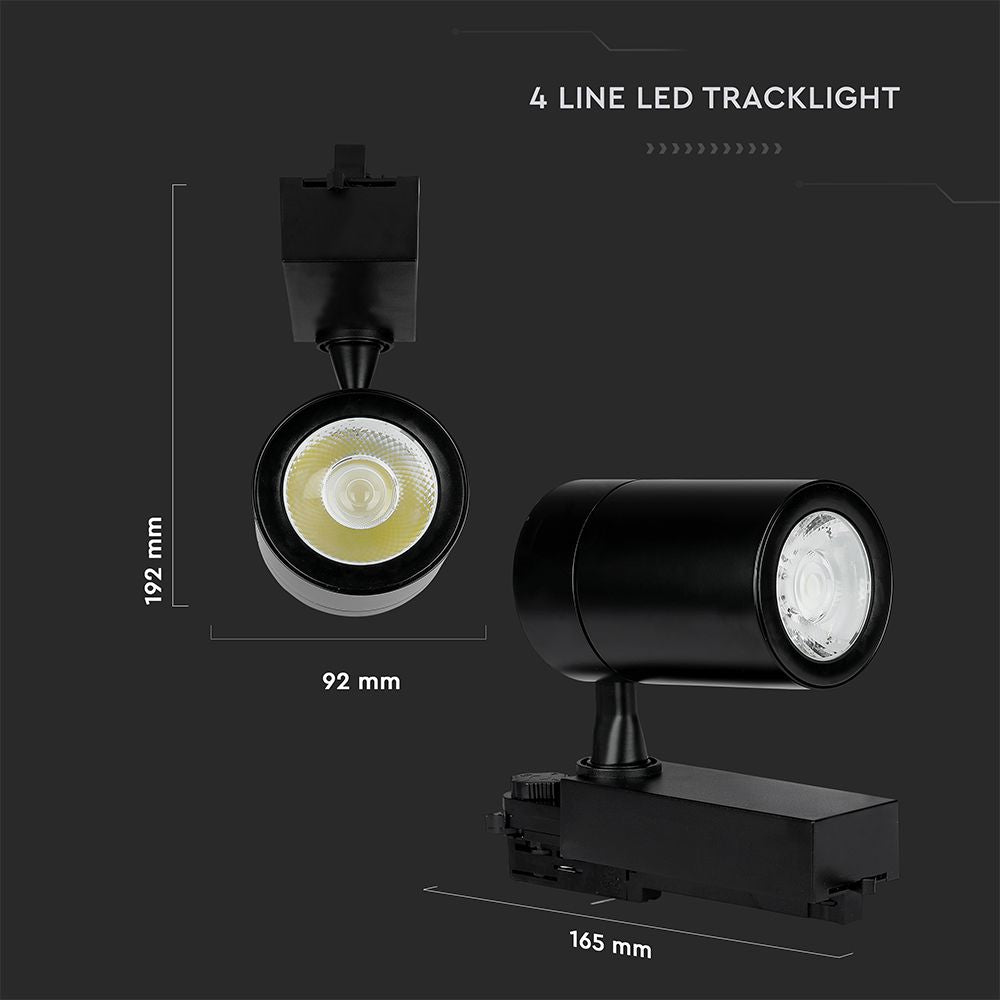 35W Lampa LED na szynoprzewód / Barwa:4200K / Obudowa: Czarna