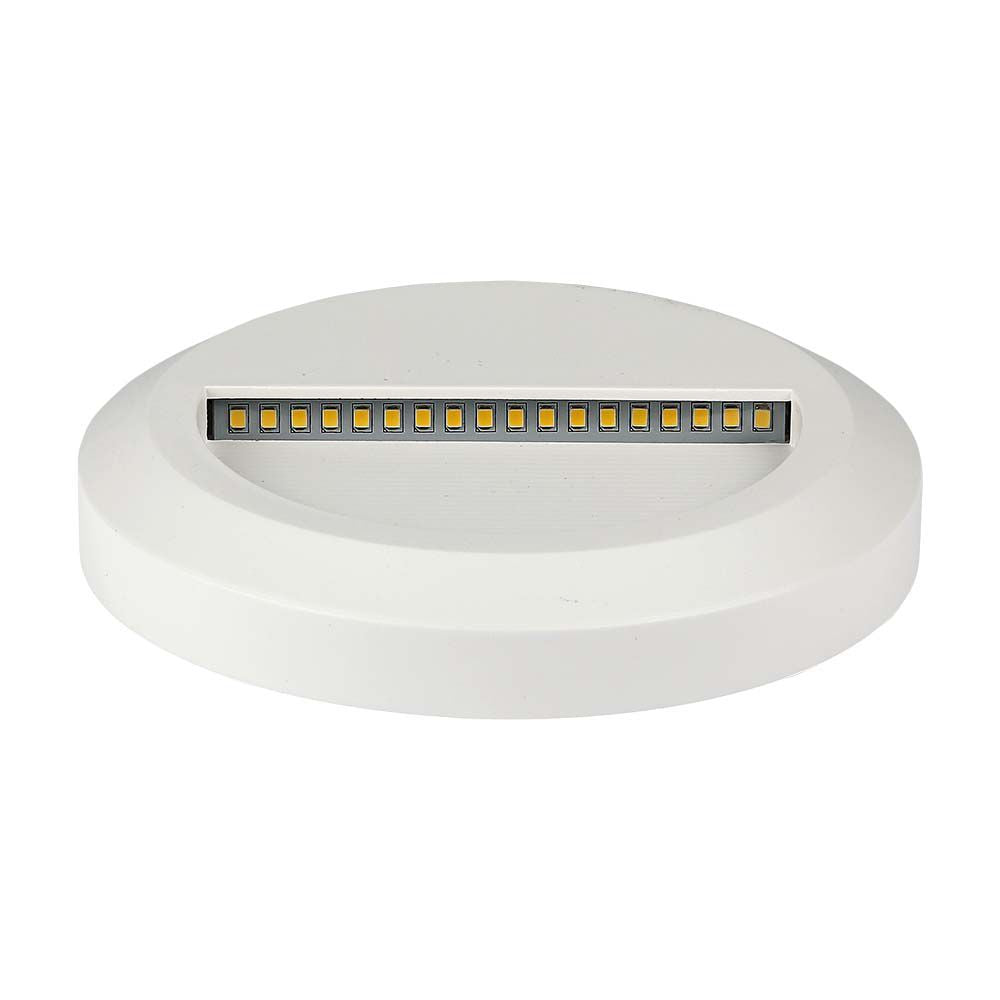 2W Oprawa Schodowa LED / Barwa:4000K / Obudowa: Biała / Okrągły