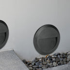 2W Oprawa Schodowa LED / Barwa:4000K / Obudowa: Czarna / Okrągły
