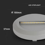 2W Oprawa Schodowa LED / Barwa:3000K / Obudowa: Szara / Okrągły