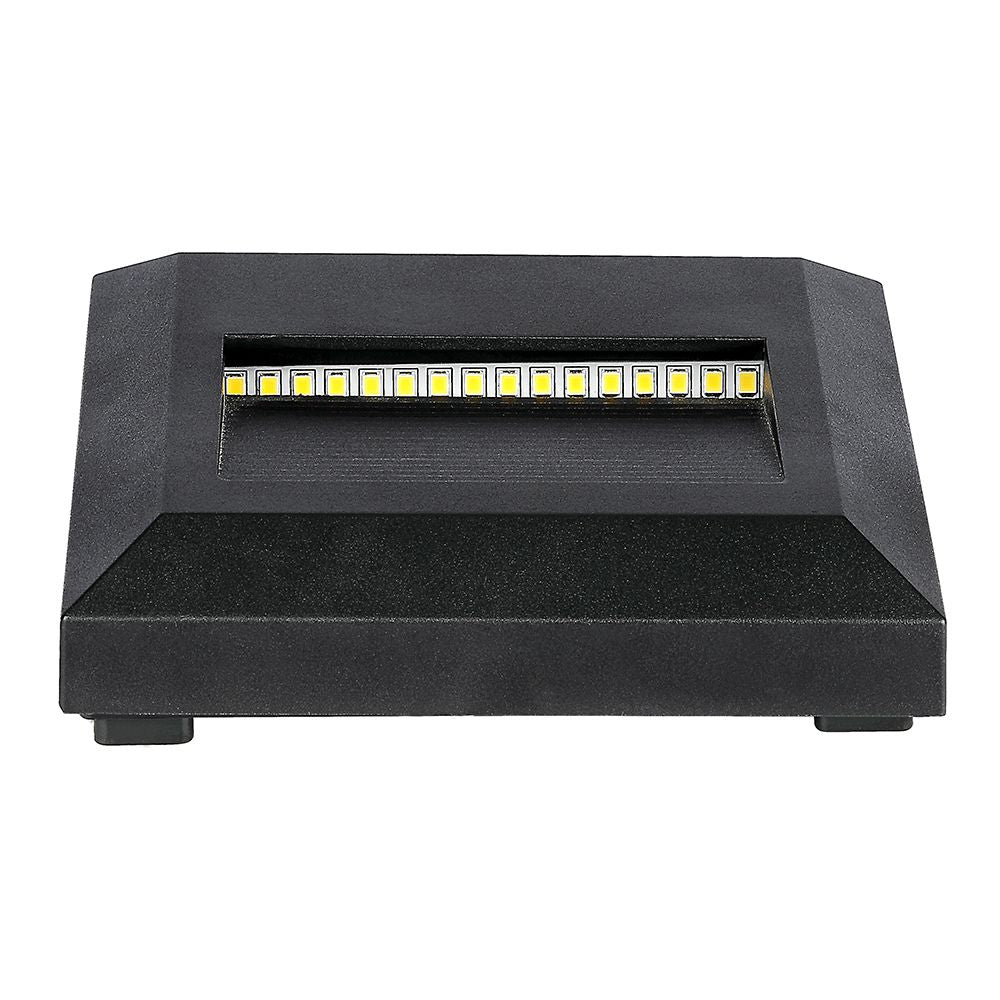 2W Oprawa Schodowa LED / Barwa:3000K / Obudowa: Czarna / Kwadrat
