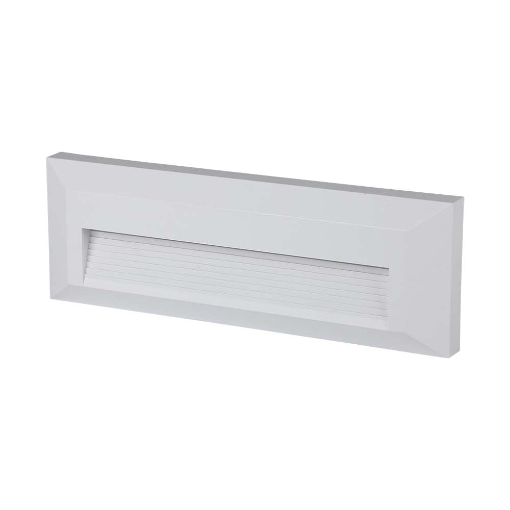 3W Oprawa Schodowa LED / Barwa:4000K / Obudowa: Biała / Kwadrat